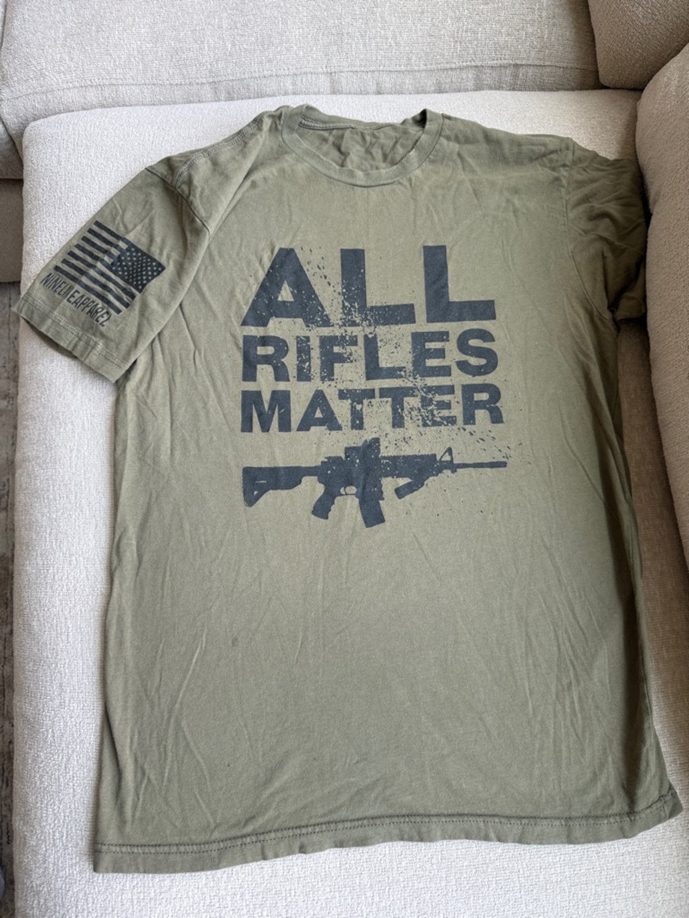 Men's Olive Graphic Tee - All Rifles Matter